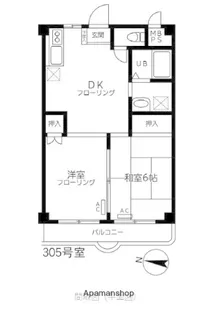 メゾンフィールドビレッジ【1階】の間取り