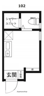 サークルハウスB棟【1階】の間取り