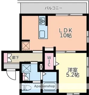 メゾングリシーヌSENZOKU【3階】の間取り