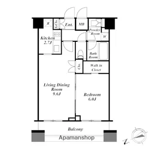 KDXレジデンス戸越【7階】の間取り