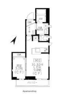 プティ サリチェ【3階】の間取り