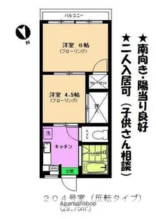 扇乃マンション【204号室】の間取り