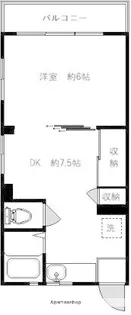 雪谷マンション【201号室】の間取り