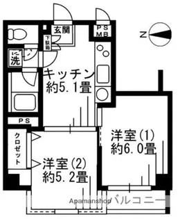 SOCIETY EBARA−NAKANOBU【3階】の間取り