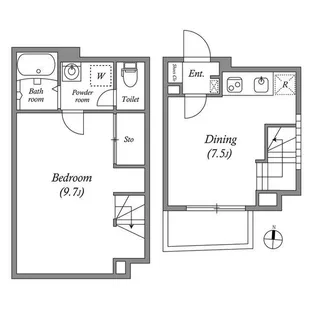 リーガランド西小山【1階】の間取り