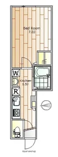石川台レジデンス【105号室】の間取り
