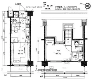 ハーモニーレジデンス池上【508号室】の間取り