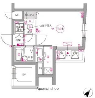 ル・リオン目黒Ⅰ【4階】の間取り