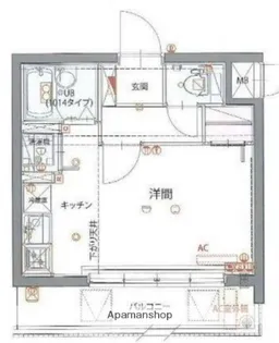 ジェノヴィア仲池上グリーンウォール【2階】の間取り