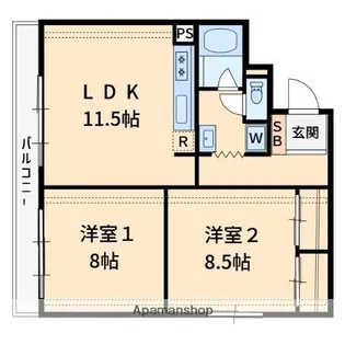 シャンボール洗足池【2階】の間取り