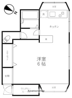 ハイツ碑文谷【202号室】の間取り