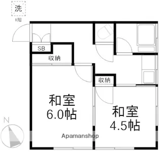山本コーポ【2階】の間取り