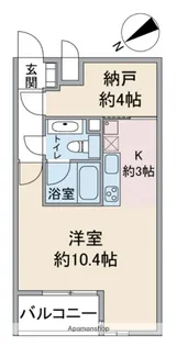 ユニーブル島津山【4階】の間取り