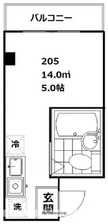 リプロン西小山【205号室】の間取り