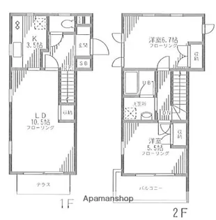 アルスエビサワⅡ【E号室】の間取り