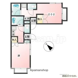 パークコート【202号室】の間取り