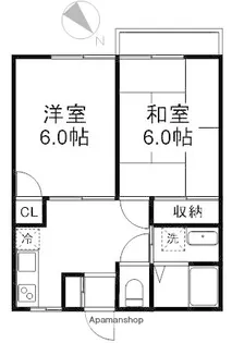 エステートピア川田3号棟【306号室】の間取り