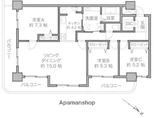 ハイネス目黒【2階】の間取り