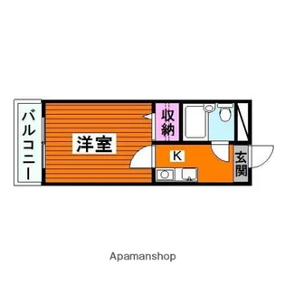 コーポタカヤマ【1-B号室】の間取り