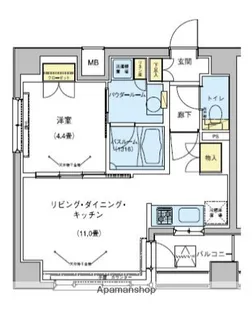 ドゥーエ五反田【3階】の間取り