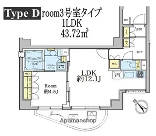 ドゥーエ五反田【7階】の間取り