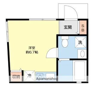 1Rの間取り画像