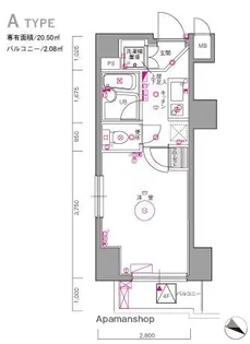 1Kの間取り画像