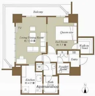 恵比寿ガーデンテラス壱番館【9階】の間取り
