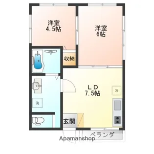 パレスヨコオ【301号室】の間取り