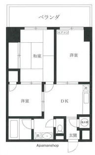 マンション五反田【4階】の間取り