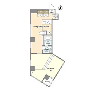 エスタート等々力【3階】の間取り