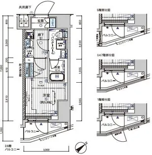 メインステージ不動前Ⅱ【106号室号室】の間取り