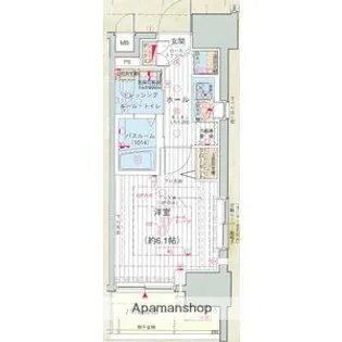 エステムプラザ品川大崎駅前レジデンシャル【12階】の間取り