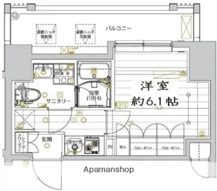 レガリス品川サウス【4階】の間取り