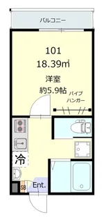 ヴィシェット羽田【1階】の間取り