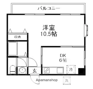 ホワイトホルン【401号室】の間取り