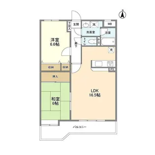 五反山ヒルズ【2階】の間取り