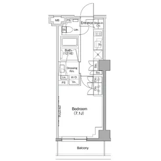 ザ・パークハビオ神泉【1階】の間取り