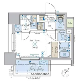 SS.FLAT北品川【5階】の間取り