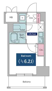 レジディア東品川【5階】の間取り