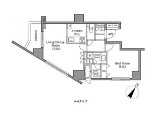 レジディアタワー中目黒【14階】の間取り