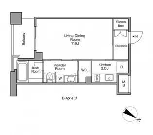 レジディアタワー中目黒【2階】の間取り