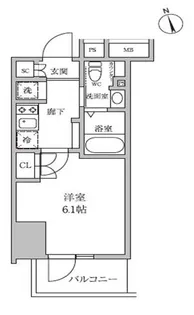 レジディア蒲田Ⅳ【3階】の間取り