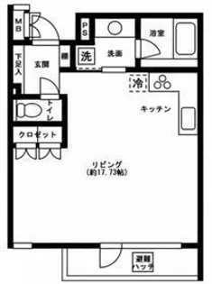 NTPRレジデンス下馬【1階】の間取り