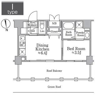 レジディア西小山【4階】の間取り