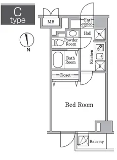レジディア西小山【2階】の間取り