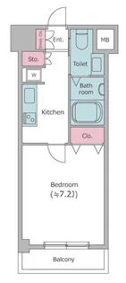 レジディア中目黒Ⅱ【5階】の間取り