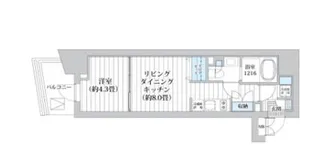 1LDKの間取り画像