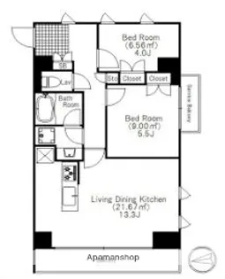 フレンシア大森山王【4階】の間取り