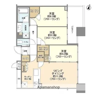 シティタワー大井町【19階】の間取り